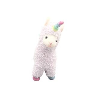 Gund Sugar Plum Llama Unicorn Plush Purple Llamacorn Rainbow Horn Tail Squishy